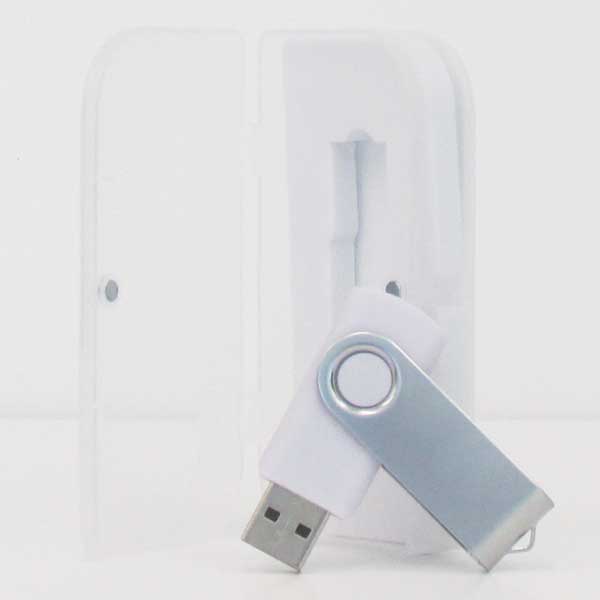 İsme Özel Plastik Metal Usb Flash Bellek | Beyaz görsel